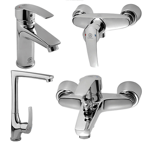 ست شیرآلات قهرمان مدل بهادر رنگ کروم مات